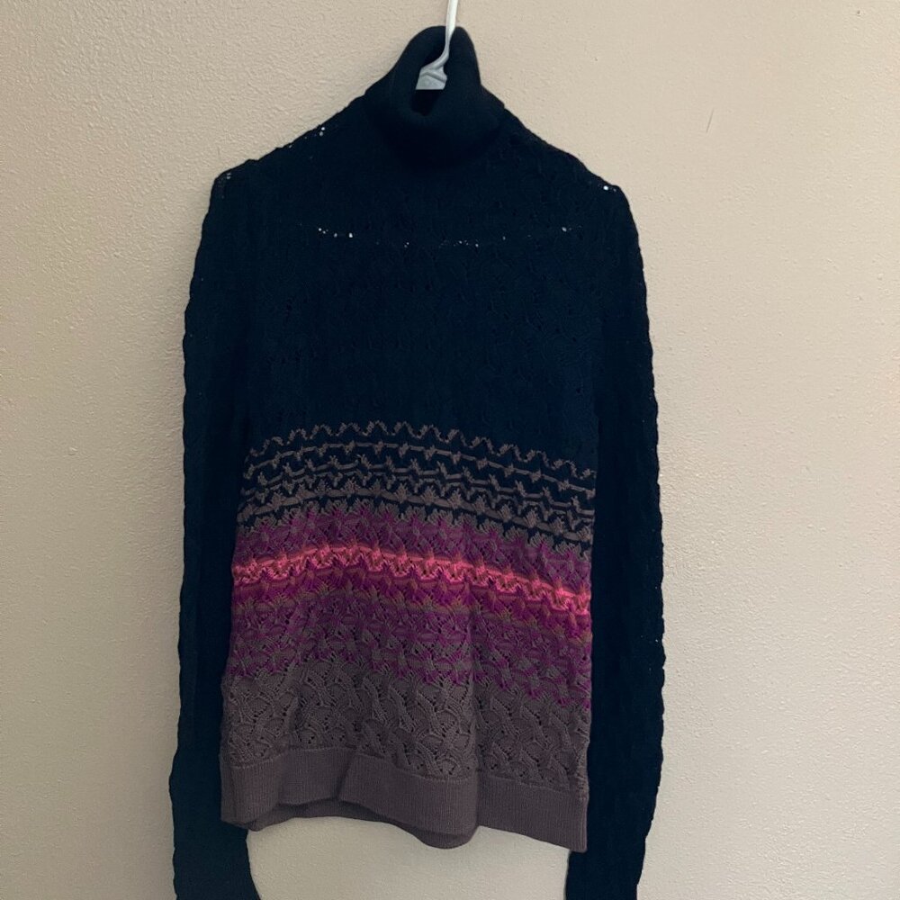 MISSONI sweater.  Womens black with original Missoni's pattern.